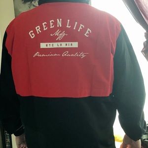 Green life mesh lined windbreaker
